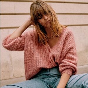 Sézane Achille Sweater - Mottled Pink